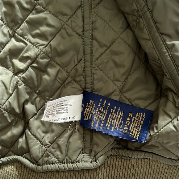 Ralph Lauren Olive Quilted Bomber Jacket - Picture 3 of 5